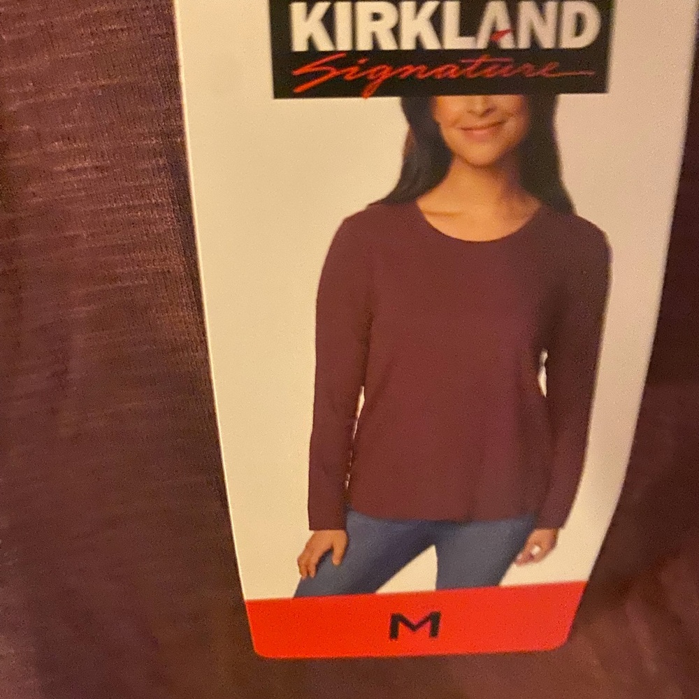 Kirkland Signature Women's Chocolate Long Sleeve Top - Picture 3 of 4